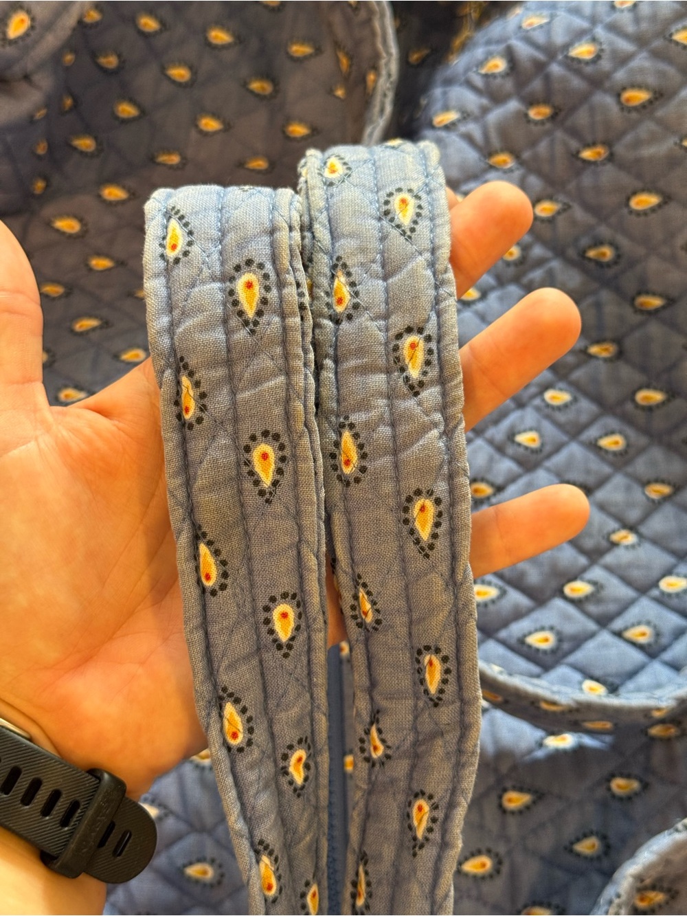 Vera Bradley Vintage / Discontinued French Blue Quilted Extra Large Duffle Bag - Picture 10 of 13
